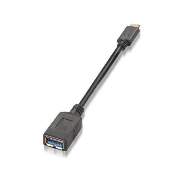 Cable USB 3.1 Aisens A107-0062/ USB Tipo-C Macho - USB Hembra/ Hasta 27W/ 625Mbps/ 15cm/ Negro 8436574700619 A107-0062 AIS-CAB A107-0062