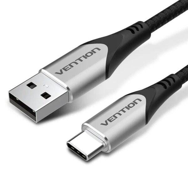 Cable USB Tipo-C Vention CODHD/ USB Tipo-C Macho - USB Macho/ Hasta 60W/ 480Mbps/ 50cm/ Gris 6922794747043 CODHD VEN-CAB CODHD