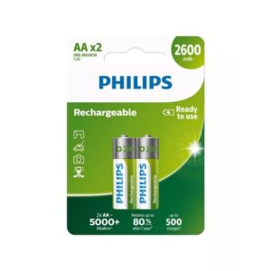 Pack de 2 Pilas AA Philips R6B2A260/10/ 1.2V/ Recargables 8710895959506 R6B2A260/10 PHIL-PILA R6B2A260 10