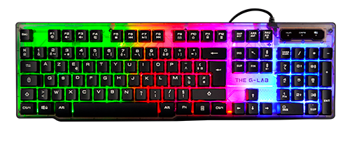 The G-Lab Keyz Neon teclado USB QWERTY Español Negro 3760162062984 | P/N: KEYZ-NEON/SP | Ref. Artículo: 992847