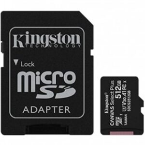0740617298727 | P/N: SDCS2/512GB | Cod. Artículo: DSP0000003637 Tarjeta memoria micro sdxc 512gb kingston canvas select +  adaptador cl10 - r: 100mb - s  w:85mb - s