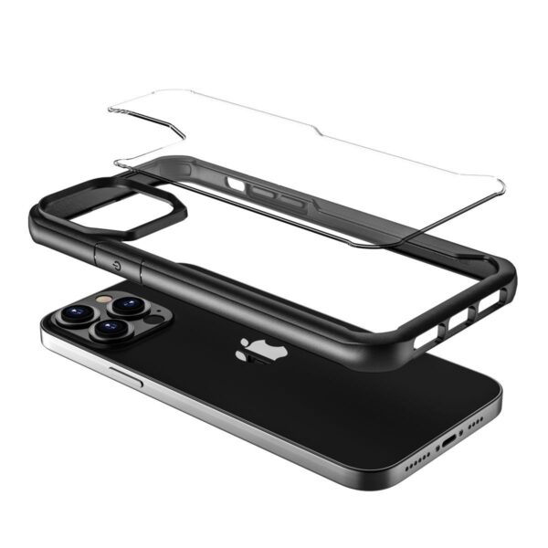 Funda muvit shockproof 2m para apple iphone 13 pro max transparente - negra - Imagen 6