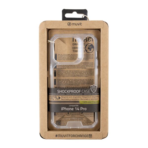 8426801168183 | P/N: MCSPS0015 | Cod. Artículo: DSP0000023393 Funda muvit shockproof 2m para apple iphone 14 pro transparente