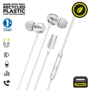 8426801170605 | P/N: MCHPH0007 | Cod. Artículo: DSP0000022121 Auriculares magneticos muvit m32 usb tipo c blanco