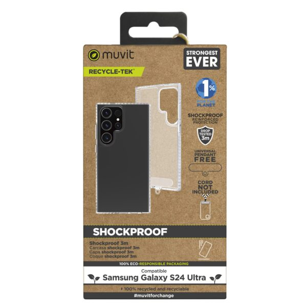 8426801173026 | P/N: MCSPS0033 | Cod. Artículo: DSP0000023513 Funda muvit shockproof 2m para samsung galaxy s24 ultra transparente