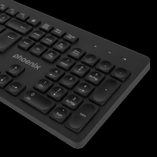 Teclado inalambrico qwerty phoenix k200 negro delgado - Imagen 5