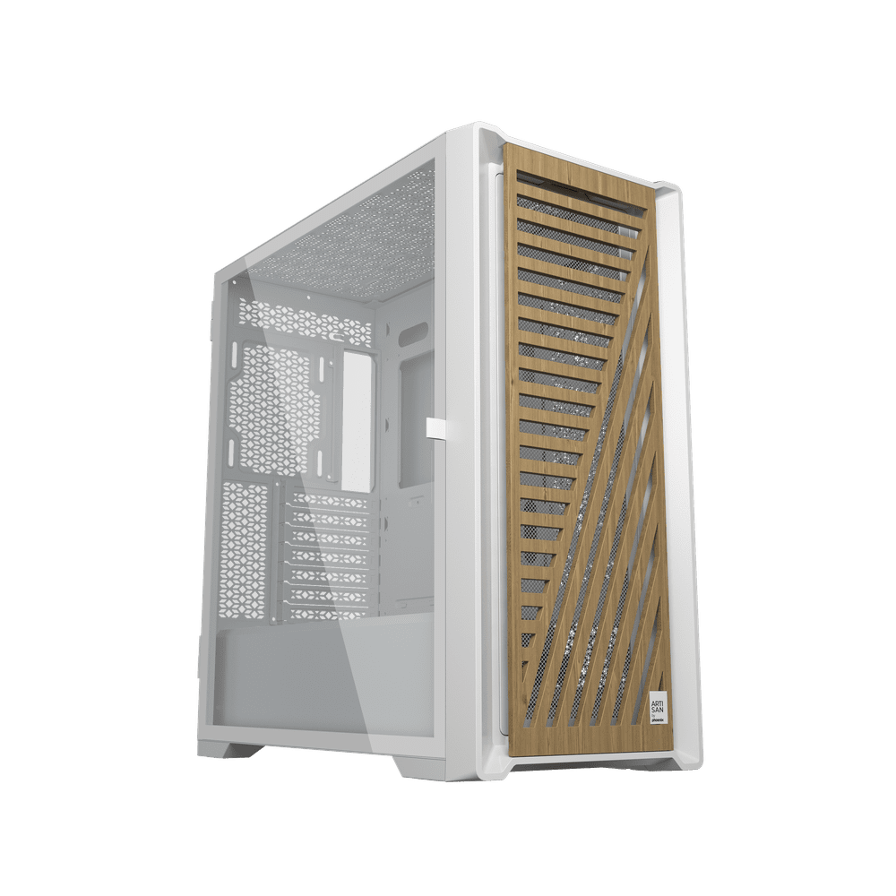 8436583237847 | P/N: NOBLE-W | Cod. Artículo: DSP0000021778 Caja phoenix artisan noble blanca con frontal de madera atx cristal templado gaming cristal templado filtros antipolvo tipo c