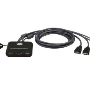 ATEN Switch KVM USB FHD HDMI de 2 puertos en formato cable 4710469341304 | P/N: CS22HF-AT | Ref. Artículo: 1361053