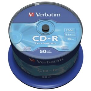 CD-R Verbatim Datalife 52X/ Tarrina-50uds 023942433514 43351 VERB-CD DATALIFE 700MB 50U