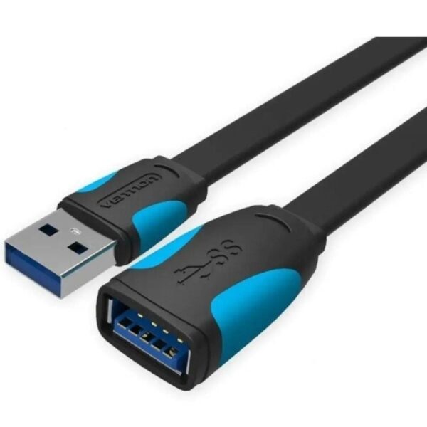 Cable Alargador USB 3.0 Vention VAS-A13-B200/ USB Macho - USB Hembra/ 5Gbps/ 2m/ Negro y Azul 6922794719392 VAS-A13-B200 VEN-CAB VAS-A13-B200
