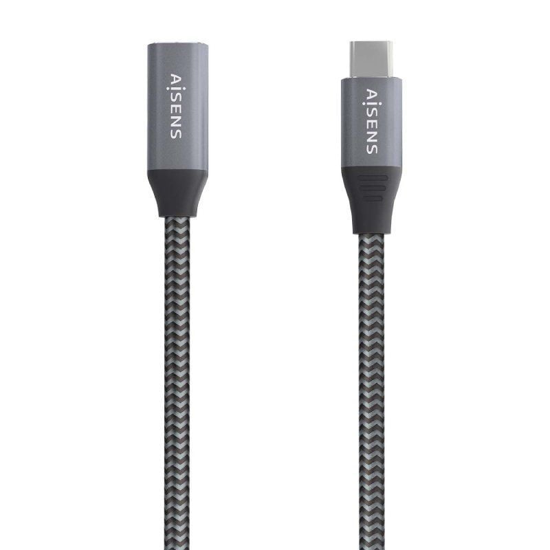 Cable-Alargador-USB-3.2-Aisens-A107-0636-USB-Tipo-C-Macho-USB-Tipo-C-Hembra-Hasta-100W-20Gbps-2m-Gris-8436574707304-A107-0636-AIS-CAB-A107-0636-2