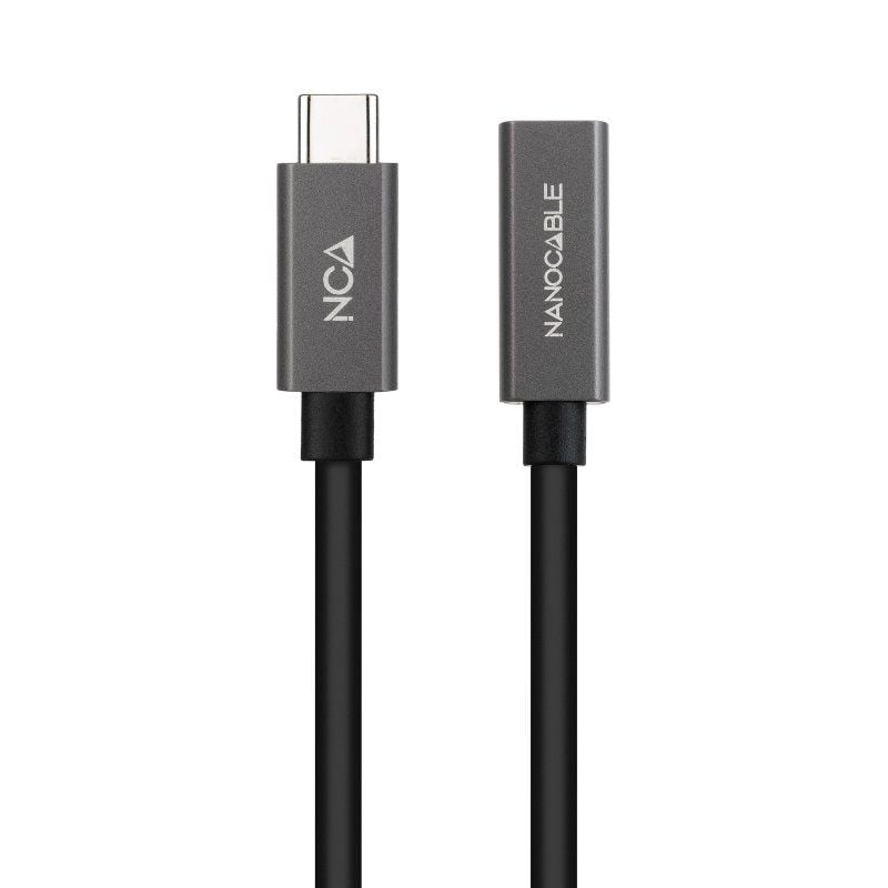 Cable Alargador USB 3.2 Nanocable 10.01.4400/ USB Tipo-C Macho - USB Tipo-C Hembra/ 50cm/ Negro 8433281014084 10.01.4400 NAN-CAB 10 01 4400