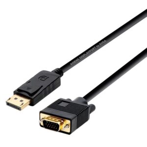 Cable Conversor Aisens A125-0365/ DisplayPort Macho - VGA Macho/ Hasta 5W/ 2300Mbps/ 2m/ Negro 8436574703726 A125-0365 AIS-CAB A125-0365