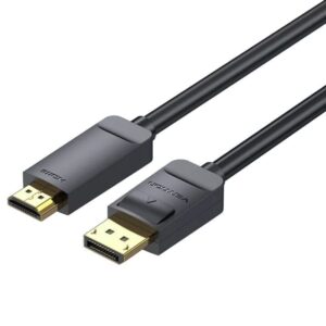 Cable Conversor Vention HAGBF/ DisplayPort Macho - HDMI 4K Macho/ 1m/ Negro 6922794749207 HAGBF VEN-CAB HAGBF