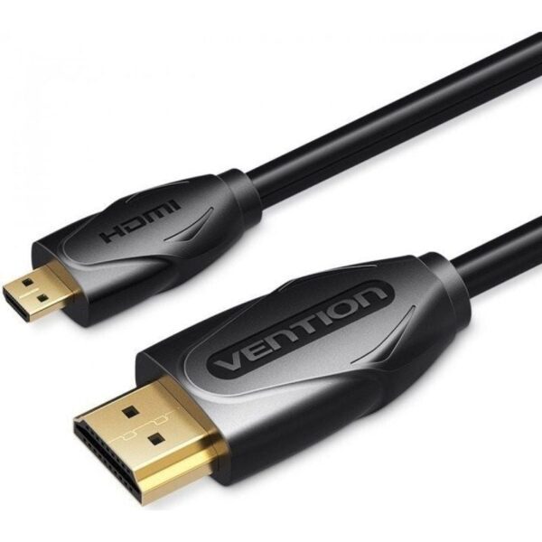Cable HDMI Vention VAA-D03-B150/ HDMI Macho - Micro HDMI Macho/ 1.5m/ Negro 6922794721142 VAA-D03-B150 VEN-CAB VAA-D03-B150