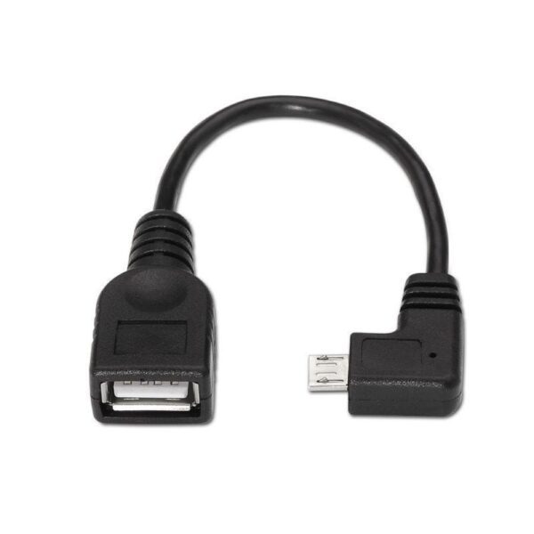 Cable USB 2.0 Aisens A101-0032/ MicroUSB Macho - USB Hembra/ Hasta 2.5W/ 60Mbps/ 15cm/ Negro 8436574700312 A101-0032 AIS-CAB A101-0032
