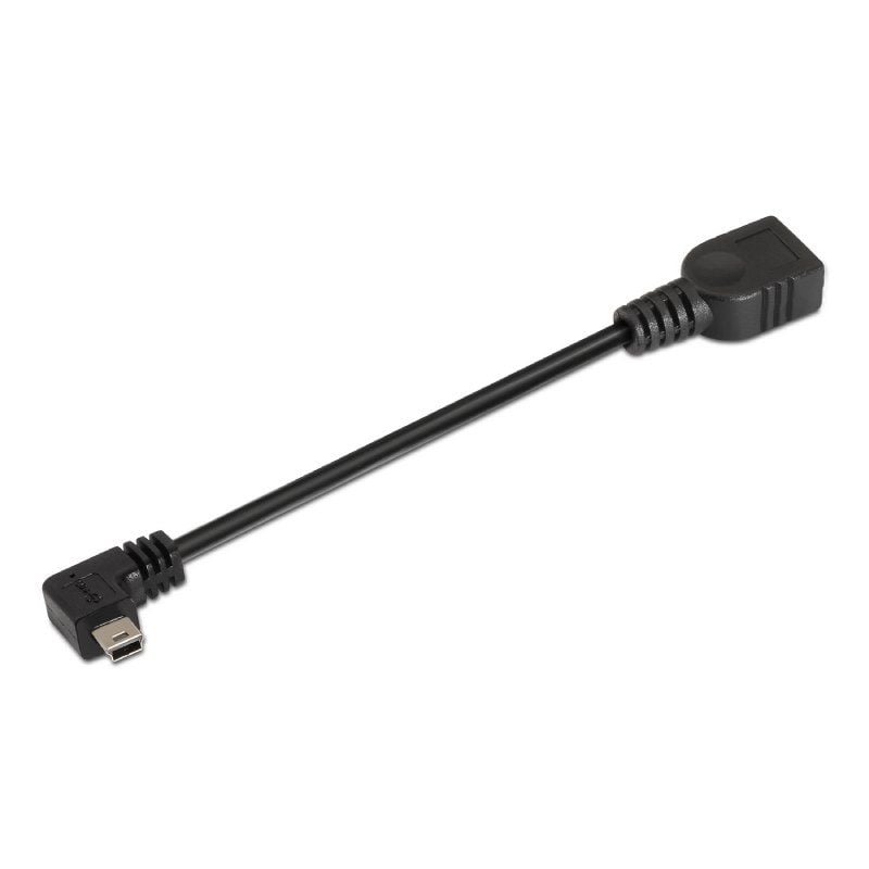 Cable USB 2.0 Aisens A101-0034/ MiniUSB Macho - USB Hembra/ Hasta 2.5W/ 60Mbps/ 15cm/ Negro 8436574700336 A101-0034 AIS-CAB A101-0034