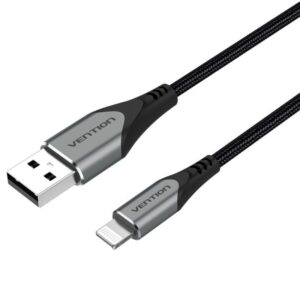 Cable USB 2.0 Lightning Vention LABHH/ USB Macho - Lightning Macho/ Hasta 12W/ 480Mbps/ 2m/ Gris 6922794747579 LABHH VEN-CAB LABHH