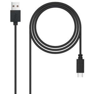 Cable USB 2.0 Nanocable 10.01.2103/ USB Macho - USB Tipo-C Macho/ 3m/ Negro 8433281011915 10.01.2103 NAN-CAB 10 01 2103