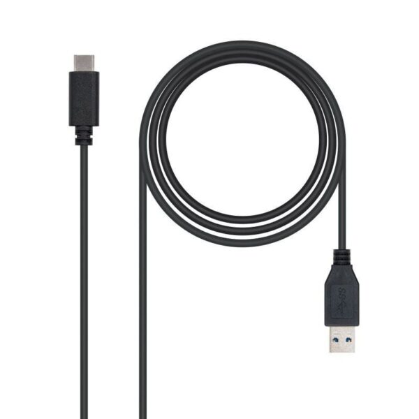 Cable USB 3.1 Nanocable 10.01.4001/ USB Tipo-C Macho - USB Macho/ 1m/ Negro 8433281007802 10.01.4001 NAN-CAB 10 01 4001