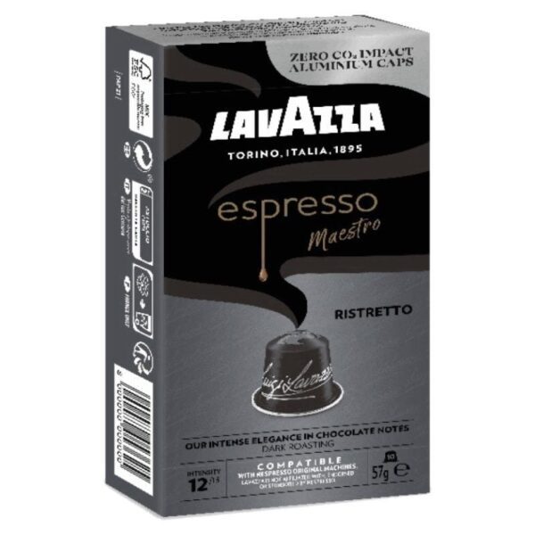 Cápsula Lavazza Espresso Maestro Ristretto para cafeteras Nespresso/ Caja de 10 8000070053564 08667 LAV-CAFE ESP MAES RIS 10C