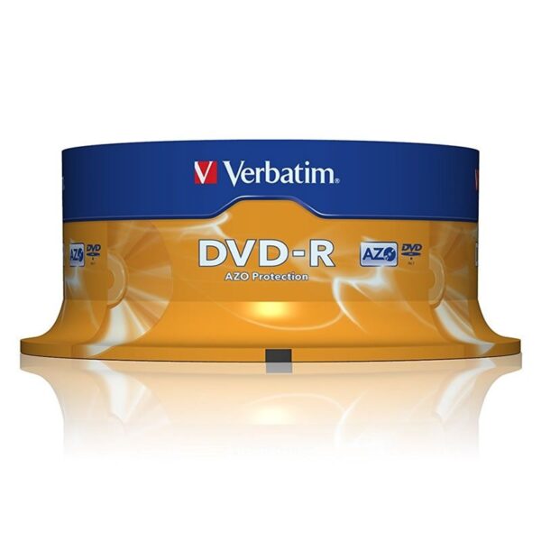 DVD-R Verbatim Advanced AZO 16X/ Tarrina-25uds 023942435228 43522 VERB-DVD-R 4.7GB 25U