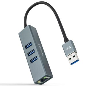 Hub USB 3.0 Nanocable 10.03.0407/ 3xUSB/ 1xRJ45/ Gris 8433281011465 10.03.0407 NAN-HUB 10 03 0407