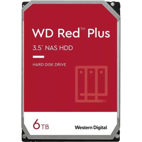 | P/N: WD60EFPX | Cod. Artículo: DSP0000014450 Disco duro interno hdd wd western digital nas red plus wd60efpx 6tb 6000gb 3.5pulgadas sata3 5400rpm 256mb