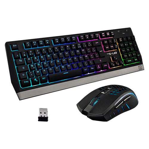 THE G-LAB WIRELESS GAMING COMBO - MOUSE + KEYBOARD - SPANISH LAYOUT (COMBO-TUNGSTEN/SP) 3760162064988 | P/N: COMBO-TUNGSTEN/SP | Ref. Artículo: 1342498