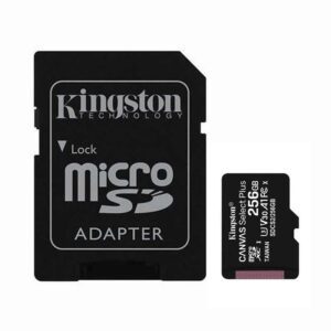 Tarjeta de Memoria Kingston CANVAS Select Plus 256GB microSD XC con Adaptador/ Clase 10/ 100MBs 740617298710 SDCS2/256GB KIN-MICROSD SDCS2 256GB