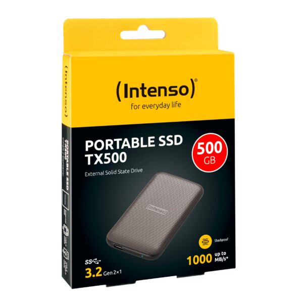 Disco duro externo solido ssd intenso tx500 500gb usb tipo c - Imagen 2