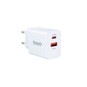 CARGADOR USB PARED TOOQ TQWC-2SC04WT 20W USB-C/ USB-A BLANCO 8433281012042 P/N: TQWC-2SC04WT | Ref. Artículo: TQWC-2SC04WT