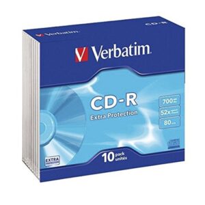 CD-R Verbatim Datalife 52X/ Estuche delgado-10uds 023942434153 43415 VERB-CD DATALIFE 700MB 10U S