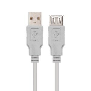 Cable Alargador USB 2.0 Nanocable 10.01.0204/ USB Macho - USB Hembra/ 3m/ Beige 8433281000469 10.01.0204 NAN-CAB 10.01.0204