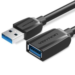 Cable Alargador USB 3.0 Vention VAS-A45-B100/ USB Macho - USB Hembra/ 5Gbps/ 1m/ Negro 6922794721302 VAS-A45-B100 VEN-CAB VAS-A45-B100