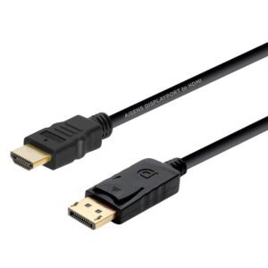 Cable Conversor Aisens A125-0364/ DisplayPort Macho - HDMI Macho/ Hasta 5W/ 2300Mbps/ 2m/ Negro 8436574703719 A125-0364 AIS-CAB A125-0364