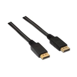 Cable DisplayPort 1.2 4K Aisens A124-0130/ DisplayPort Macho - DisplayPort Macho/ Hasta 5W/ 2300Mbps/ 3m/ Negro 8436574701296 A124-0130 AIS-CAB A124-0130