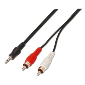 Cable Estéreo Aisens A128-0148/ Jack 3.5 Macho - 2x RCA Macho/ Hasta 0.1W/ 3m/ Negro 8436574701470 A128-0148 AIS-CAB A128-0148