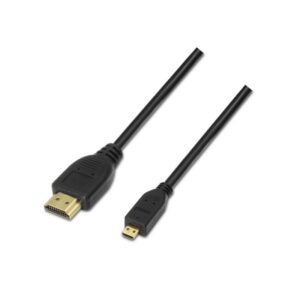 Cable Micro HDMI Aisens A119-0117/ HDMI Macho - Micro HDMI Macho/ Hasta 10W/ 720Mbps/ 1.8m/ Negro 8436574701166 A119-0117 AIS-CAB A119-0117