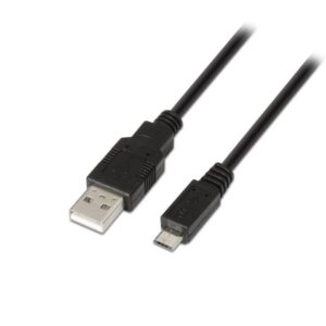 Cable USB 2.0 Aisens A101-0029/ USB Macho - MicroUSB Macho/ Hasta 2.5W/ 60Mbps/ 3m/ Negro 8436574700282 A101-0029 AIS-CAB A101-0029