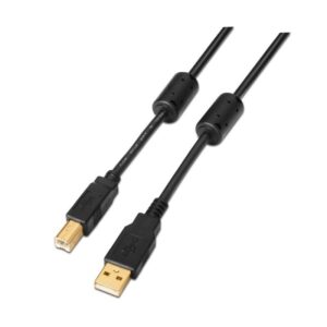 Cable USB 2.0 Impresora Aisens A101-0009/ USB Tipo-B Macho - USB Macho/ Hasta 2.5W/ 60Mbps/ 2m/ Negro 8436574700084 A101-0009 AIS-CAB A101-0009
