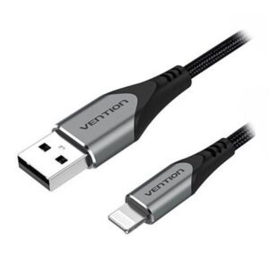 Cable USB 2.0 Lightning Vention LABHF/ USB Macho - Lightning Macho/ Hasta 12W/ 480Mbps/ 1m/ Gris 6922794747555 LABHF VEN-CAB LABHF