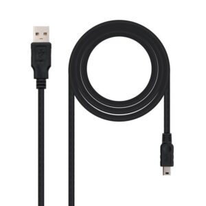 Cable USB 2.0 Nanocable 10.01.0401/ USB Macho - MiniUSB Macho/ 1m/ Negro 8433281004399 10.01.0401 NAN-CAB 10 01 0401
