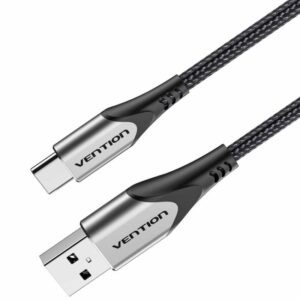Cable USB 2.0 Tipo-C Vention CODHH/ USB Macho - USB Tipo-C Macho/ Hasta 60W/ 480Mbps/ 2m/ Gris 6922794747074 CODHH VEN-CAB CODHH
