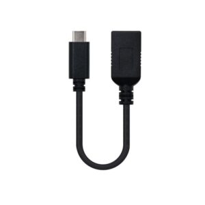 Cable USB 3.1 Nanocable 10.01.4201/ USB Tipo-C Macho - USB Hembra/ 15cm/ Negro 8433281007826 10.01.4201 NAN-CAB 10 01 4201