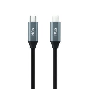 Cable USB 3.2 Nanocable 10.01.4301 5A 100W/ USB Tipo-C Macho - USB Tipo-C Macho/ 1m/ Gris y Negro 8433281012677 10.01.4301 NAN-CAB 10 01 4301