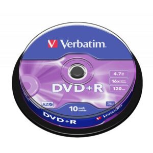 DVD+R Verbatim Advanced AZO 16X/ Tarrina-10uds 023942434986 43498 VERB-DVD+R 4.7GB 10U