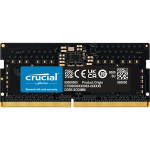 MEMORIA CRUCIAL SO-DIMM DDR5 8GB 4800MHZ CL40 649528906519 P/N: CT8G48C40S5 | Ref. Artículo: CT8G48C40S5