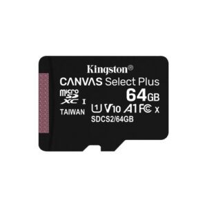 MICROSD KINGSTON 64GB CL10 UHS-l CANVAS SELECT PLUS + ADAPTADOR 740617298697 P/N: SDCS2/64GB | Ref. Artículo: SDCS2/64GB