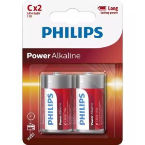 Pack de 2 Pilas C Philips LR14P2B/10/ 1.5V/ Alcalinas 8712581549985 LR14P2B/10 PHIL-PILA LR14P2B 10